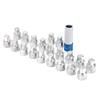 21pcs Anti Thief Wheel Lug Nut Key Stud Remover Tool with Toolbox 20 Locking Keys 17mm Socket