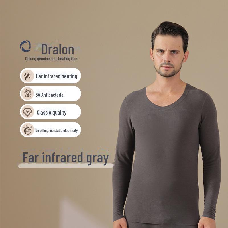 Men's Thermal Velvet Self-Heating Shirt with Antibacterial Mask - Cold-Proof Autumn Wear