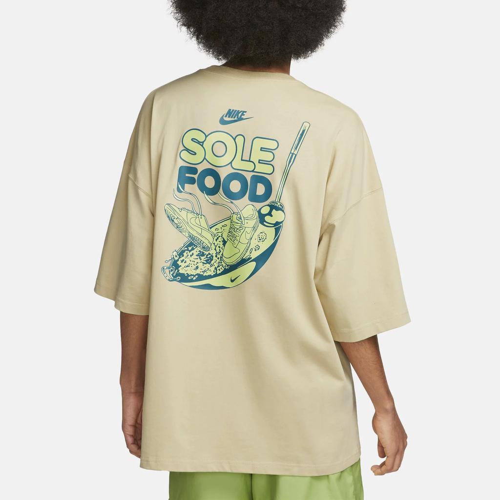 Nike Sportswear Letter Print Loose Short Sleeve T-Shirt Men Tops Team-Gold FB9808-783