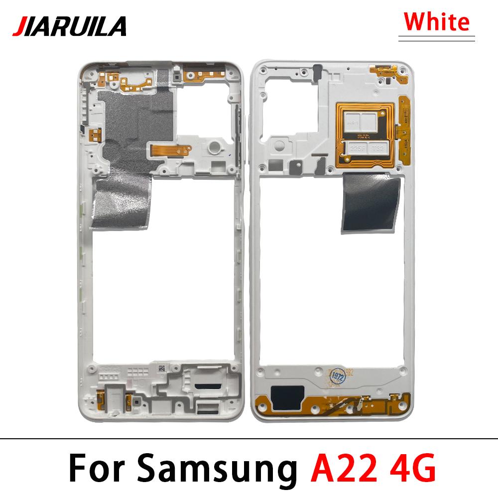 For Samsung A22 5G A226B / A22 4G A23 5G Housing Middle Frame Case Middle Frame Bezel Plate Replacement Parts With Side Key