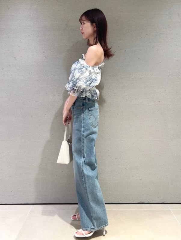 Snidel FLOWER Gathered Blouse SWFB251168 Women's Off-the-Shoulder