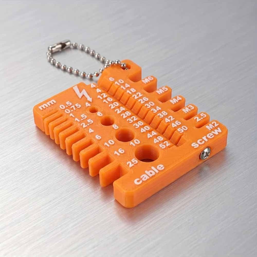 Compact Wire Screw Measuring Tool Portable Double-sided Ruler Nut Drill Bit Thread Checker  Bolts