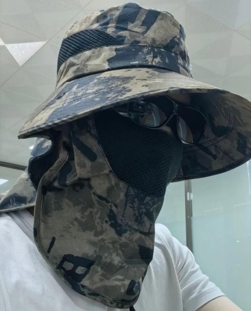 Adjustable Outdoor Fishing Hat Sunscreen Protection Breathable Sunshade Foldable Men Women Hiking Camping Casual Fishing Cap