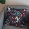 2D Buntes Fischmuster Dekorative Kissenhülle Muster Kissenbezug Geeignet für Sofa Schlafzimmer Auto Kissenbezug