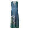 Women's Long Dress Maxi Dress Casual Dress Summer Casual Sleeveless V Neck Boho Waist Retro Printed Dress