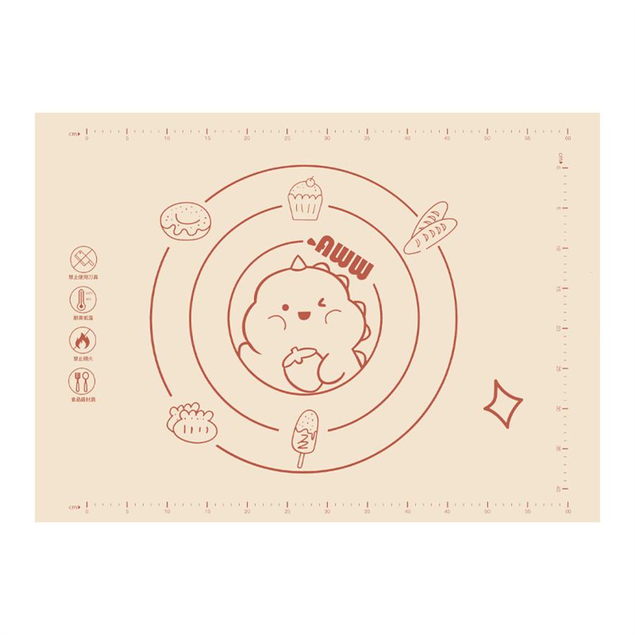 

Силиконовый коврик для замешивания теста, нескользящий, большой, густой, для раскатывания теста 40x50cm бежевый