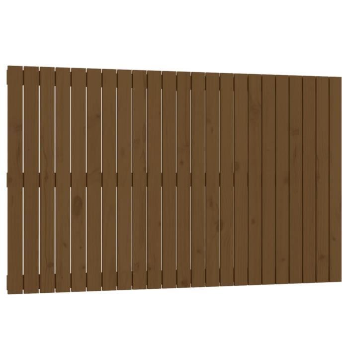 VidaXL Tête de lit murale Marron miel 147x3x90 cm Bois massif de pin 824896