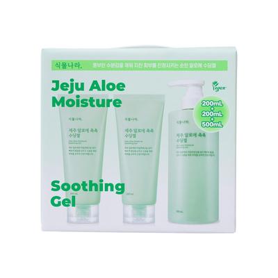 Jeju Aloe Moist Soothing Gel 500ml + 200ml + 200ml