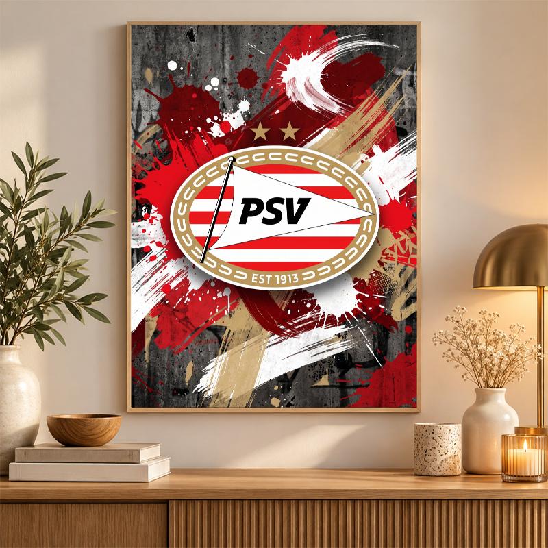 PSV Eindhoven FC Diamantmalerei Set 5D Vollbohrer DIY Diamantmosaik Wandkunst Heimdekoration