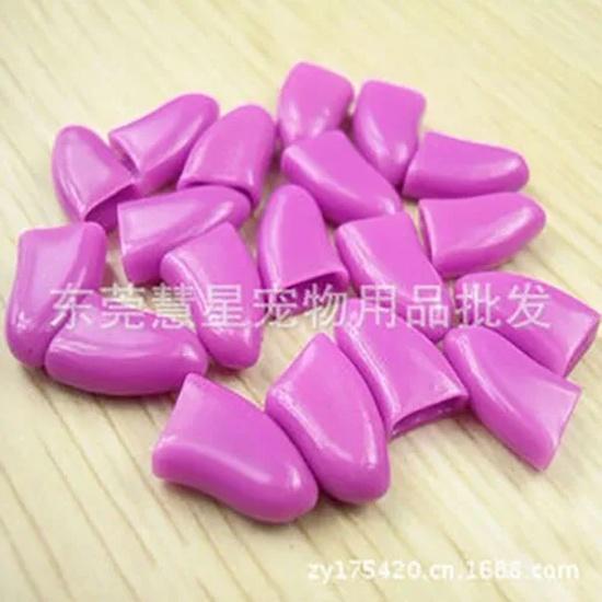 Hot sale 20Pcs/Lot Colorful Soft Rubber Pet Dog Cats Kitten Paw Claws Control Nail Caps Cover Size XS-XXL With Adhesive Glue