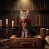 Small Pet Hooded Cape Costume for Cats and Dogs Halloween Academy Party Role Play Outfit