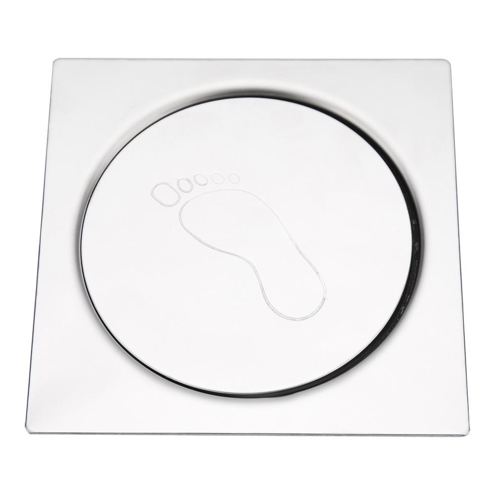 Removable Cover Grate Pedal Bounce Floor Drain Square Shower Drain Durable Floor Drain  Garage