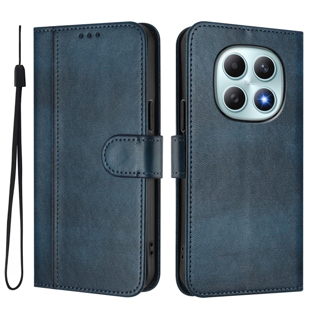 For Xiaomi Redmi Note 15 5G Cases Wallet Stand Retro Texture Leather Phone Cover with Lanyard