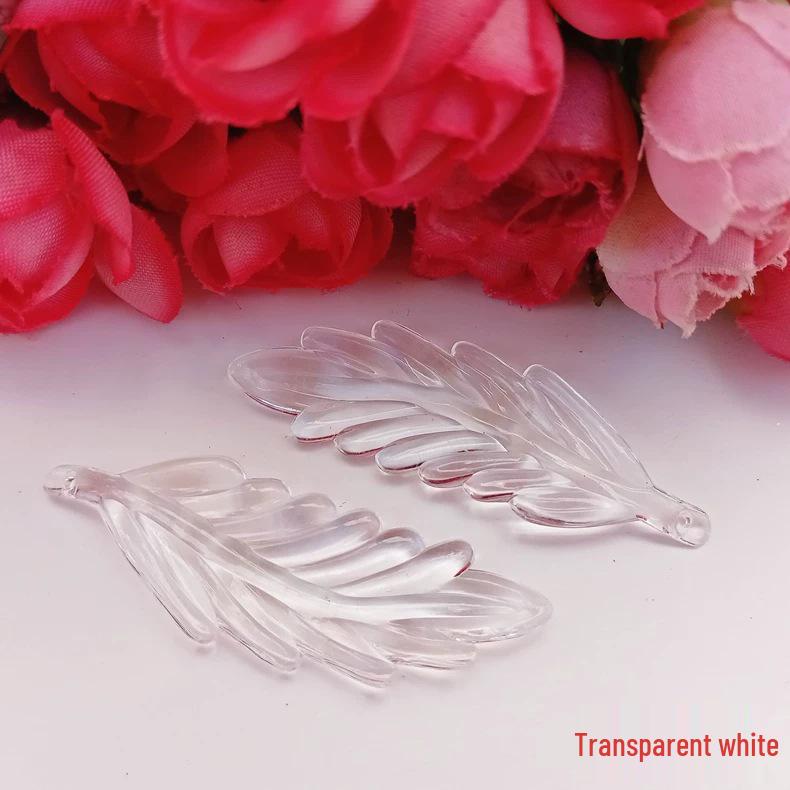 Transparent 18x54MM Leaf Imitation Crystal Acrylic Beads for Jewelry, Tassels, and Curtain Pendants