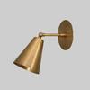 Antique Brass Cone Wall Sconce Mid-Century Modern Raw Brass Wall Light Home Decor