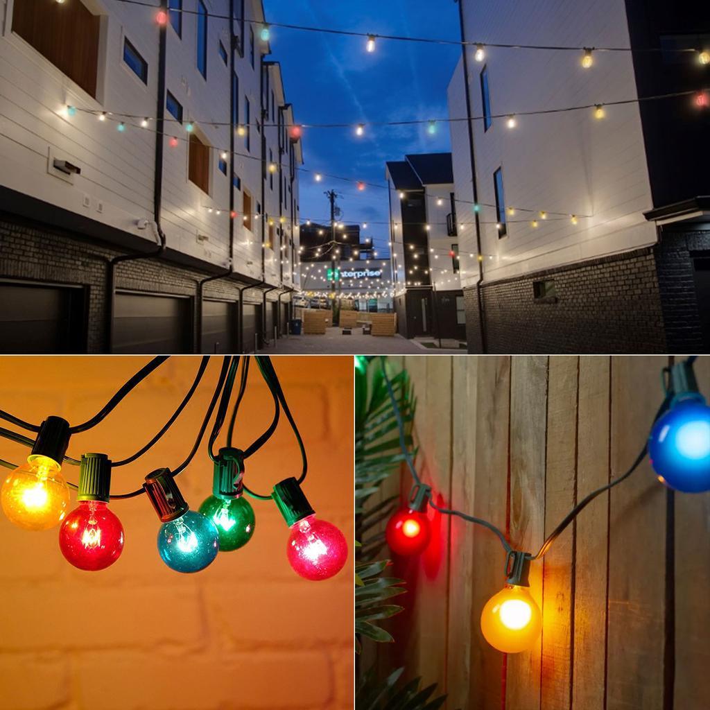 New Elegant 21M Solar Powered LED G40 Bulb Fairy String Lights for Garland Holiday Outdoor Garden Decor, Perfect for Romantic Ch