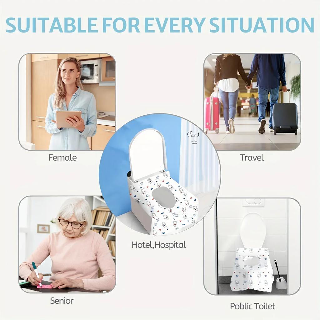 70/40/10Pcs Disposable Toilet Seat Covers for Travel Public Bathrooms Airplane Hygiene Universal Fit All Ages Potty Training