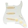 Pro SSS Strat Wiring Pre-Loaded Pickguard Artec Staggered Alnico 5 Single Pickup Aged White