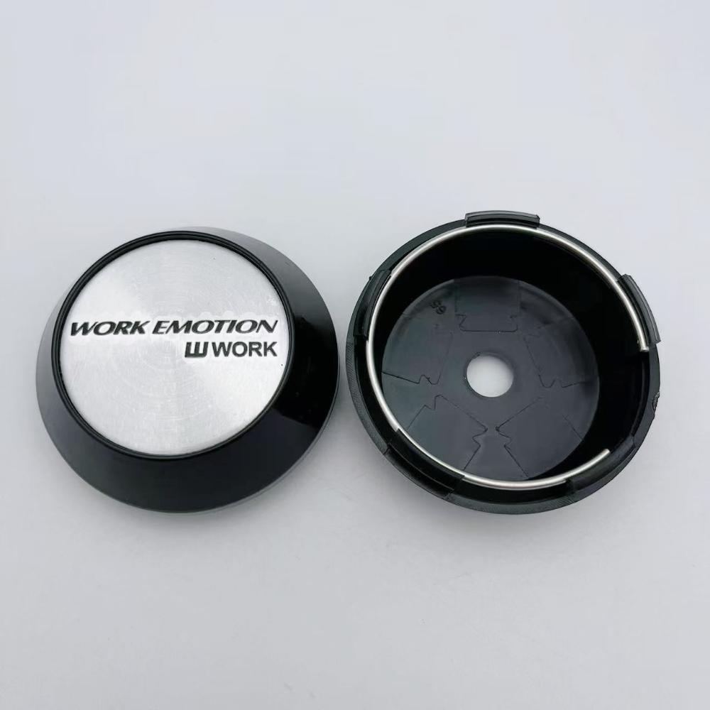 4pcs 60mm 64mm 65mm 68mm 69mm W Work Emotion Logo Badge Car Wheel Center Caps High Cap Wheel Hubcaps Rim Cover Car Accessories