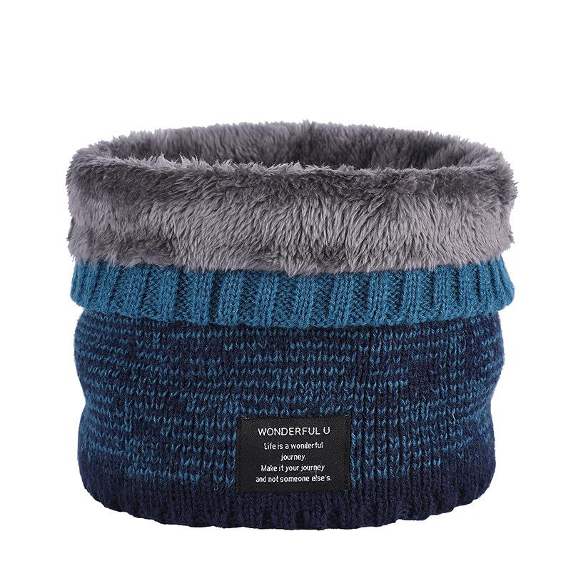 Парная мода градиентный цветной шейный платок унисекс зимний теплый вязаный шерстяной — фото 10