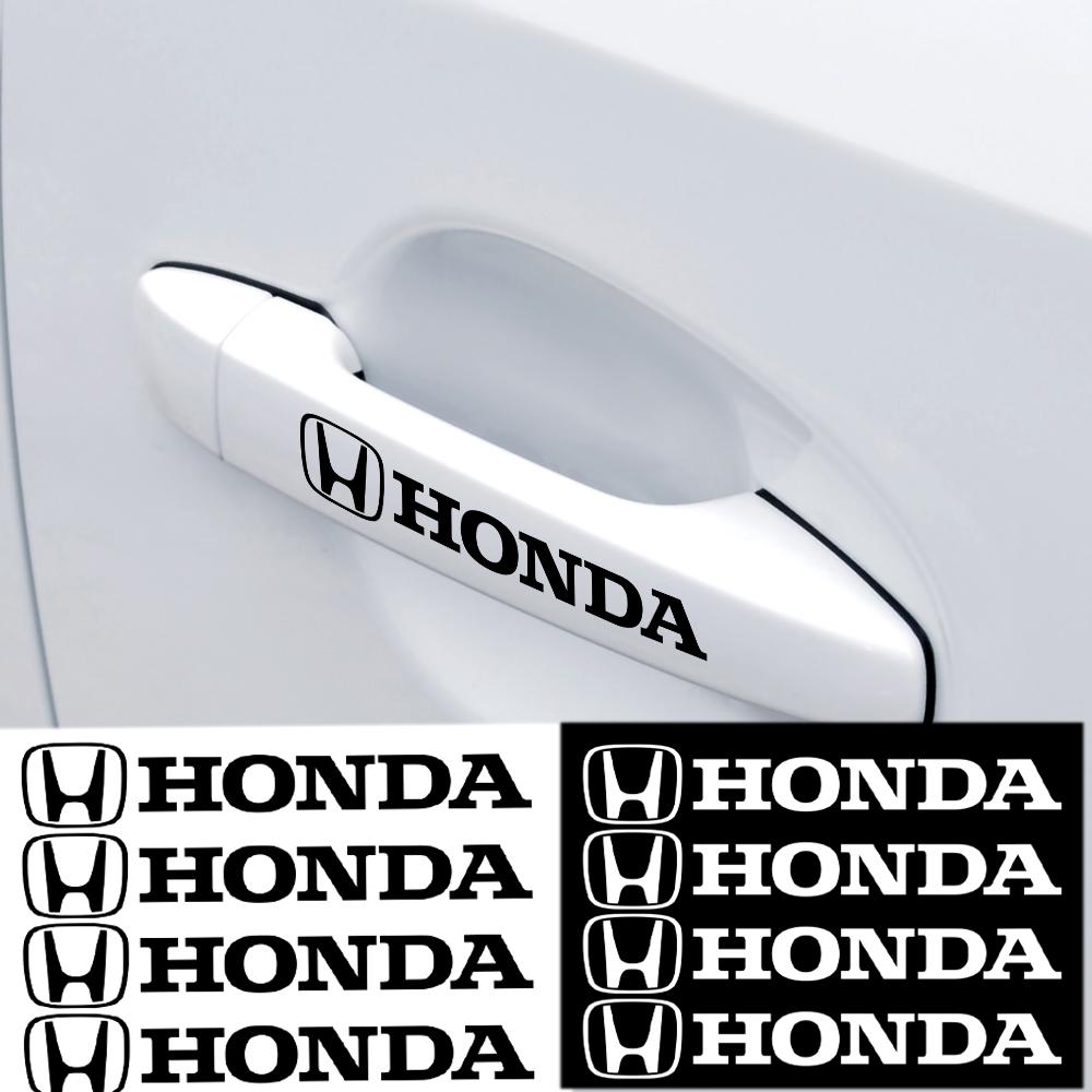 nlcp2 4pcs Car Emblem Stickers Door Handle Mirrors Wiper Decoration Accessories For Honda Civic Varadero Xl1000 Xadv 750 Vt600 Forza