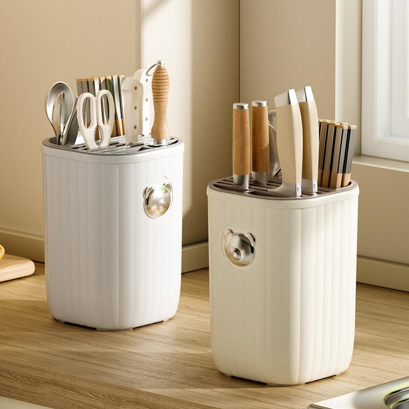 Porte-outils multifonctionnel pour cuisine avec compartiments pour ustensiles Boîte de rangement gain de place pour cuisine