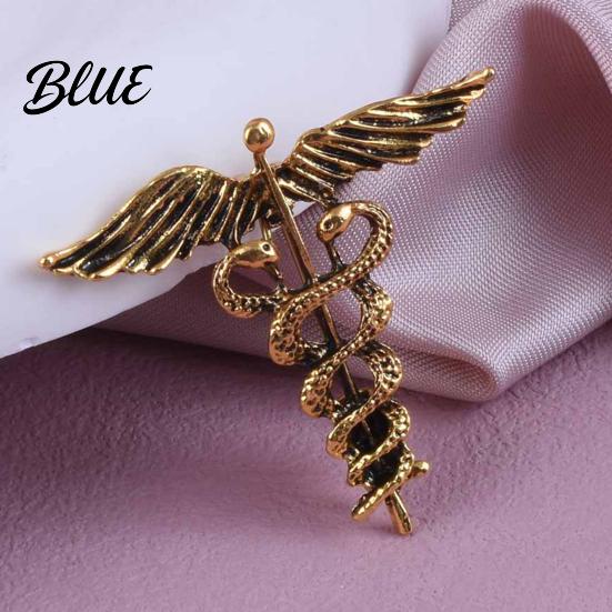 Sweater Brooch Pin Angel Wing Entwined Snake Brooch Vintage Alloy Lapel Collar Pin Suit Accessory Men Women Jewelry Accessories for Dress Coat Scarf