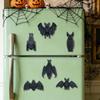 4/6PCs Black Bat Spider Magnetic Refrigerator Sticker Party Decoration Horror Spider Halloween Decorations for Home