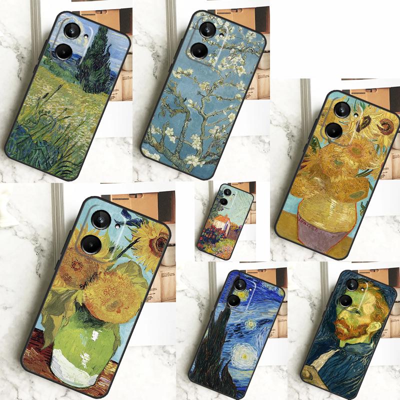 Paintings Starry Night Gogh For Realme 12 Pro Plus 9 10 11 GT5 C51 C31 C67 C55 C53 C35 C33 C30 C21Y C25s GT Neo 6 Case