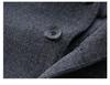 Men's Double-Faced Wool Blend Mid-Length Coat - Business Casual Down Jacket for Middle-Aged Dads
