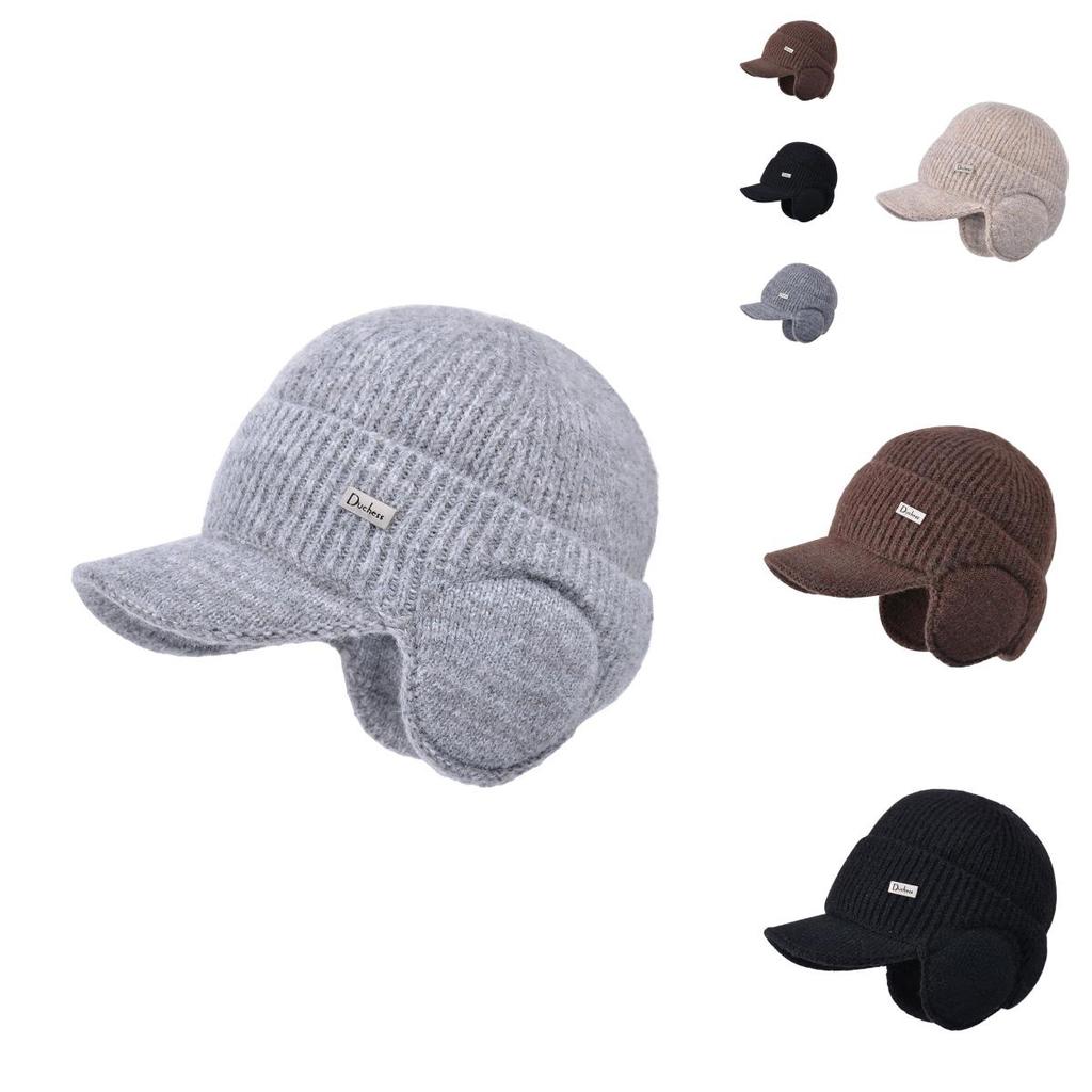 Mens Knitted Baseball Hat With Fleece Lining For Cold Weather Outdoor Activities