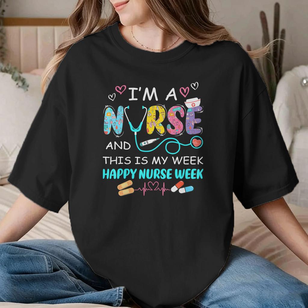 Unisex Unisexs Nurse Week T Shirt Nurses Day Cotton Clothing Humor Short Sleeve Crew Neck Tees Printing TShirt