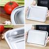 Deepen Barbecue Tray Thickened Serving Trays Stainless Steel Rectangular Dinner Plate  Doctor