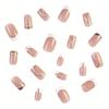 24 Stück Neuer Kurzer Stil Quadratisch Mode Französische Linien Goldrand Einfacher Stil Nagelpflaster Falsches Nagelpflaster für Mädchen und Frauen