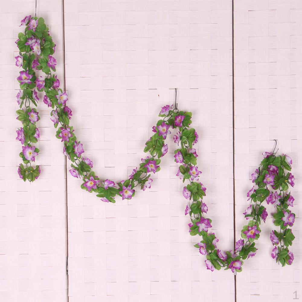 

Artificial Silk Daffodil Flower Vine Hanging Garland Home Party Decor Purple