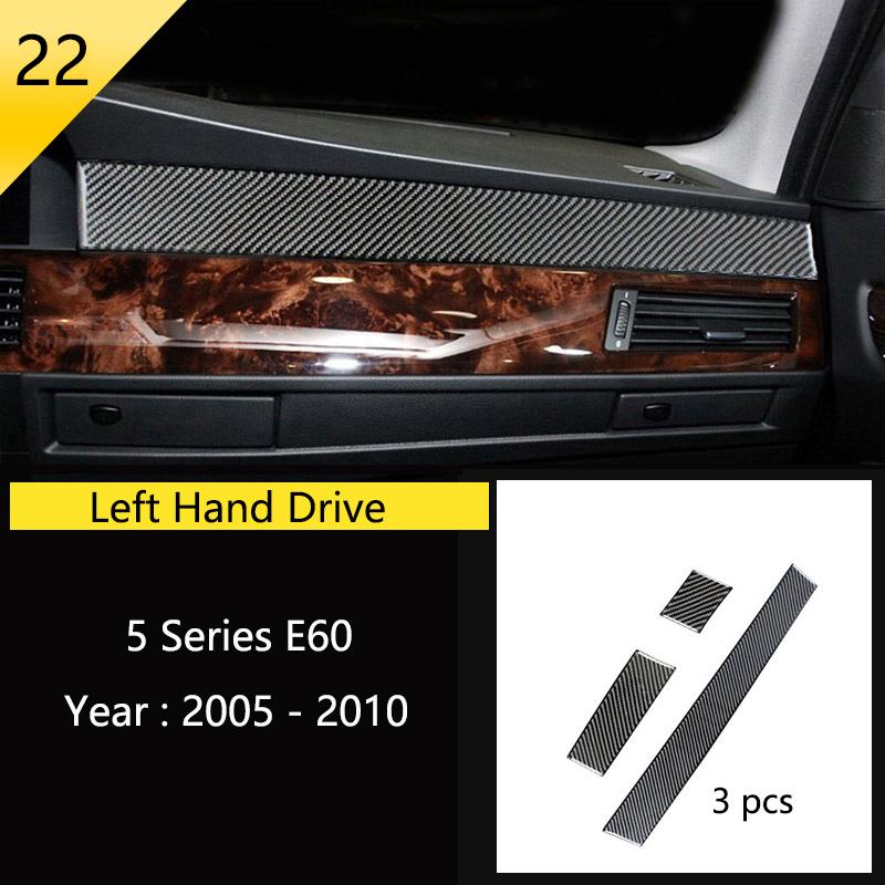 Carbon Fiber For BMW 5 Series E60 Car Inner Gearshift Air Conditioning CD Panel Door Armrest Decorative Cover Trim Car Sticker