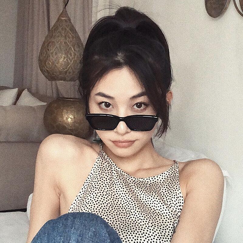 Fashion Women's Sunglasses Men's Sunglasses Retro Rectangle Jumping Di Sunglasses Trendy Women Street Shooting Ins Sunglasses Hip Hop Glasses