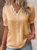 Summer Women's T-shirt Fashion Hollow Short-sleeved Women's Shirt Tops