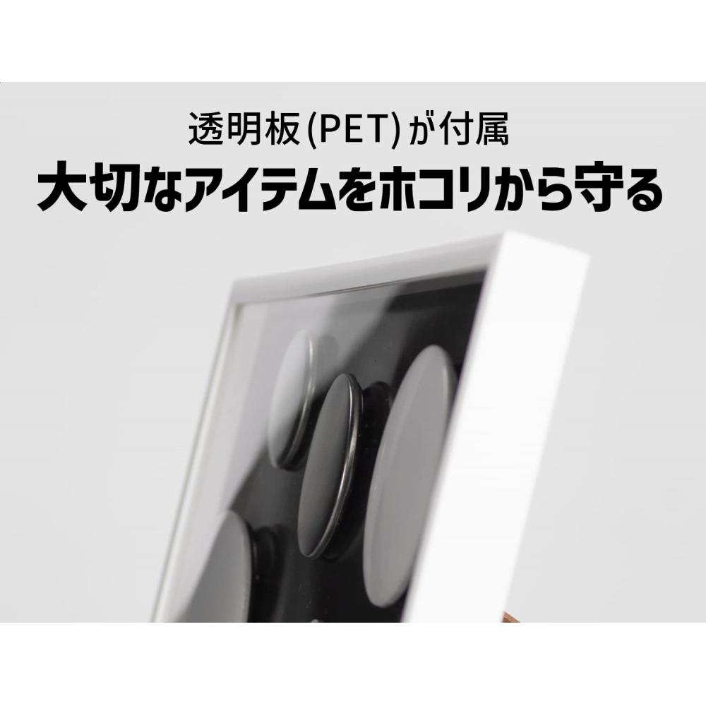 Kenko Picture Frame Magnetic Frame A4 Size for Can Badges and Magnets Adhesive Surface 202 x 289mm Stand Included White PAC-A4-WH