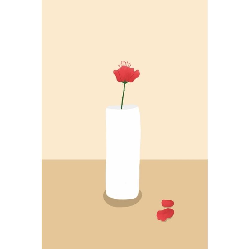 Plant Oil Painting Vase Still Life Wall Painting Abstract Art Canvas Painting Living Room Corridor Office Home Decoration Mural No Frame