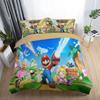 Nintendo Super 3pc Mario Cartoon Odyssey Single Panel Duvet Cover Set Bedding
