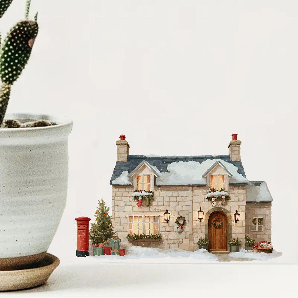 Christmas House Wall Stickers, Christmas Room Decoration Wall Stickers