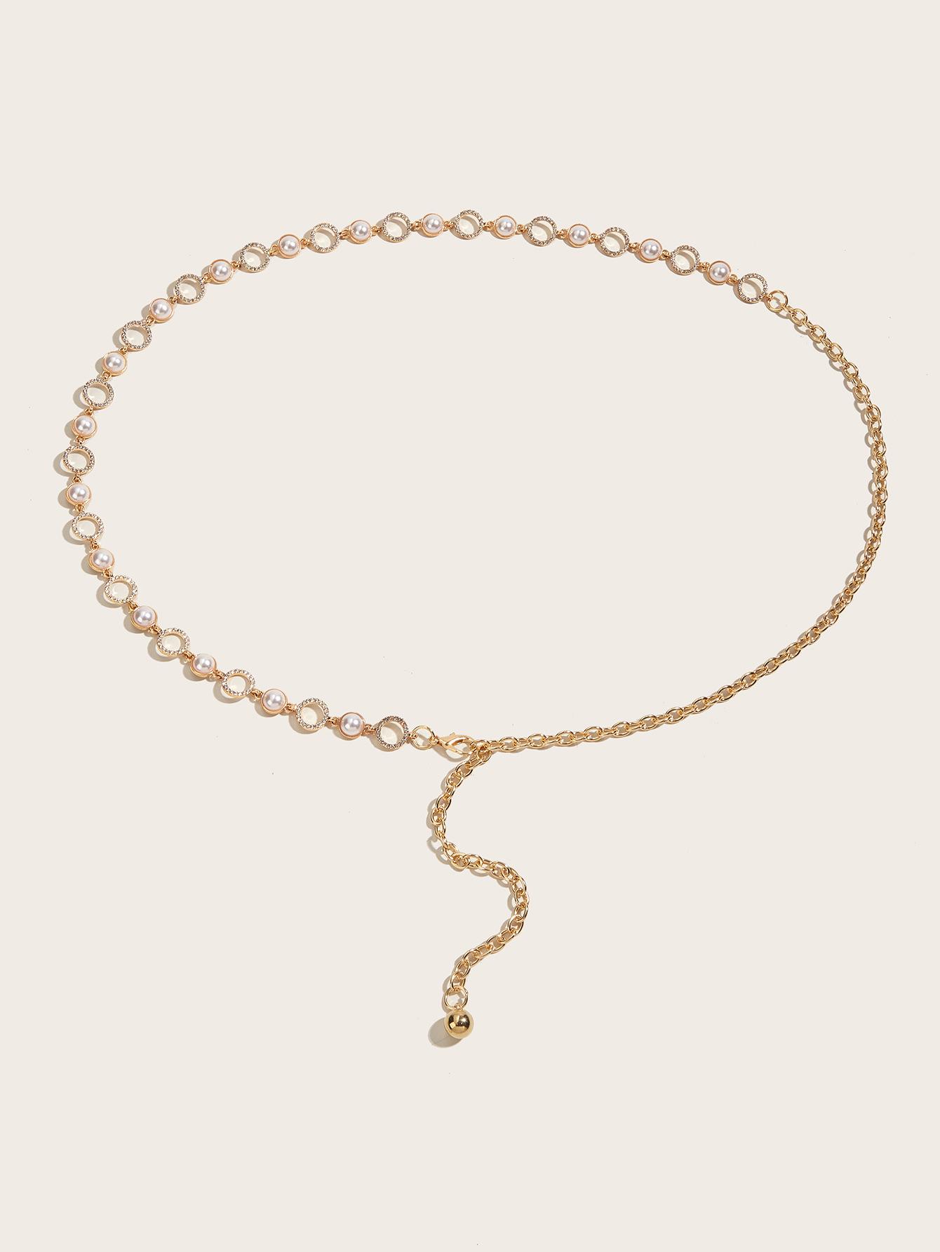 

Стразовая цепочка на талию Металлические аксессуары Пояс с юбкой Платье Цепочка на талию Украшение Тонкий пояс Тренд