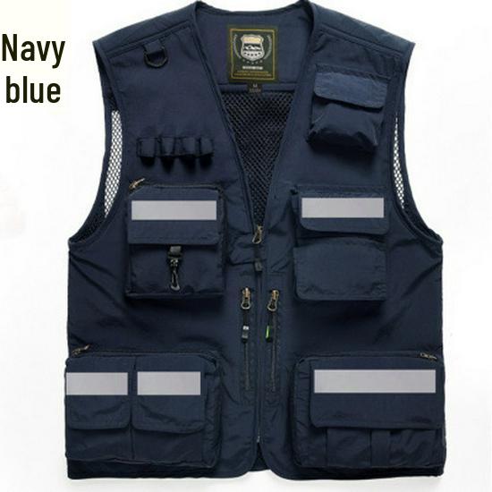 Custom Emergency Rescue Reflective Vest with Logo for Red Cross, Volunteer, and Communication Liaison