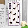 Cute Sausage Dog Phone Case for Samsung Galaxy A14 A22 A16 A55 A54 A36 A53 A13 A15 A25 A52 Dachshund Striped Printed Soft Covers