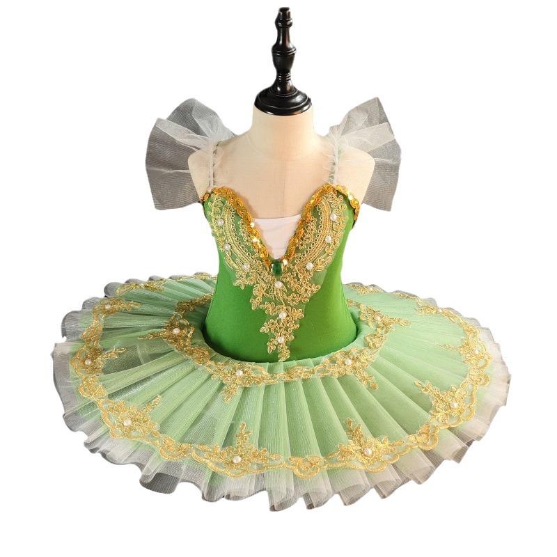 Girls' Ballet Tutu Strappy Tulle Skirt - Toddler Swan Dance Performance Costume