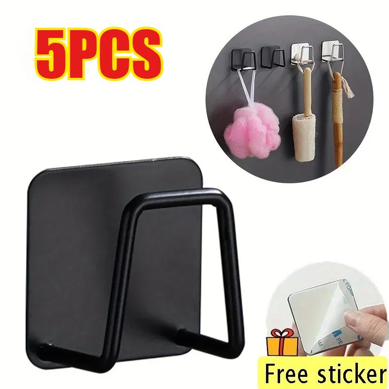 Kitchen Stainless Sink Sponges Racks Self Adhesive Sink Sponges Drain Drying Rack Household Wall Hooks Storage Organizer