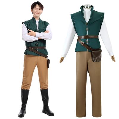 Flynn Rider Tangled Rapunzel Cosplay Costume Adult Carnival Uniform Halloween Anime Halloween Prince Costumes Accessories