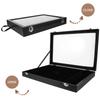 Jewelry Box for Necklaces Bracelets Acrylic Density Board Clear Lid Jewelry Organizer Display Tray Travel Friendly