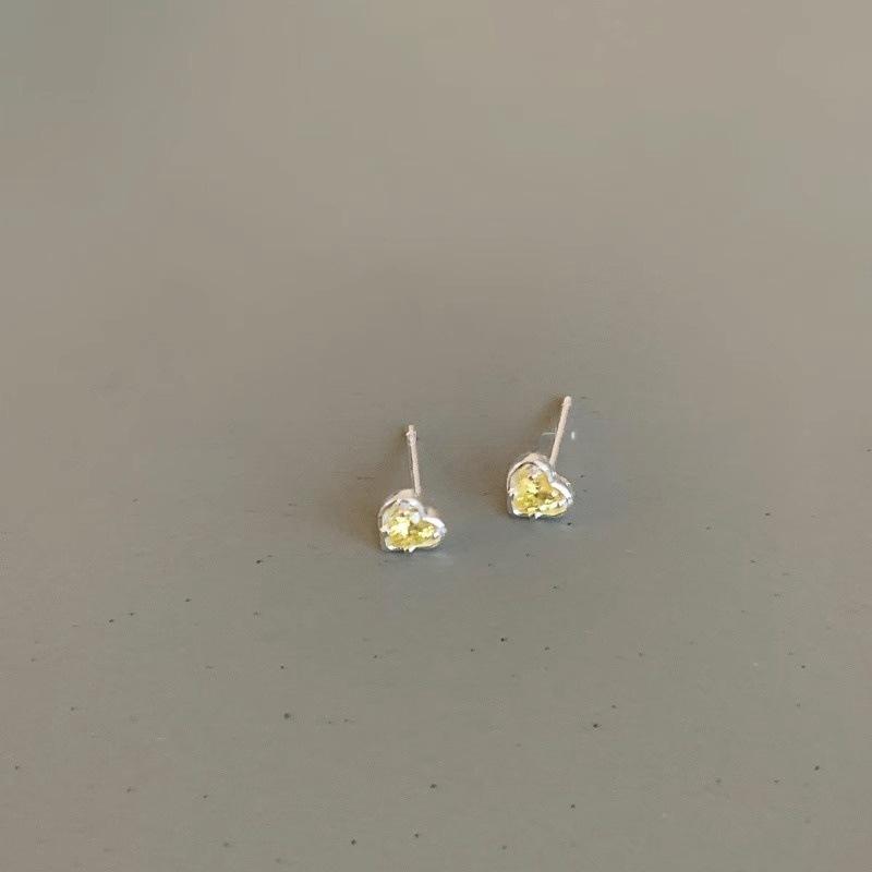 No Need To Pick Love Zircon Stud Earrings When Sleeping, Exquisite Silver Needle Earrings, Simple New Earrings.